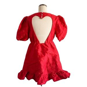 Urban Outfitters Red Mini Dress with Heart Back Cutout